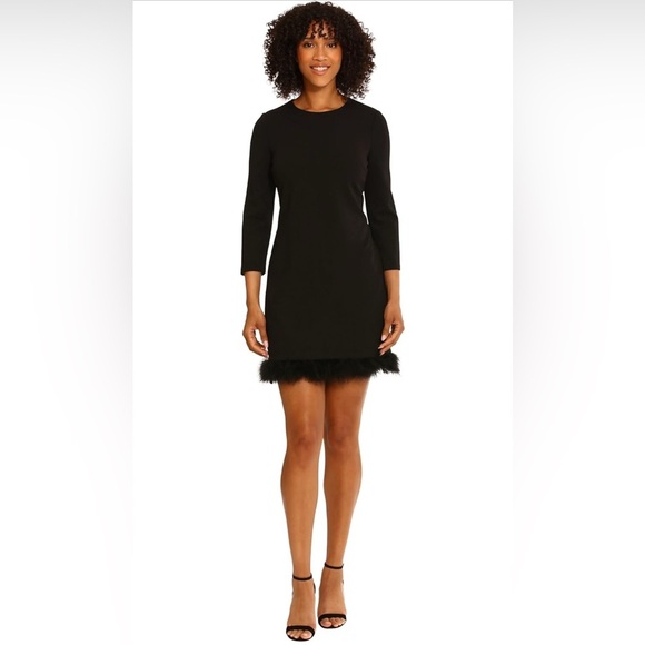 Maggy London Women's Feather Hem Party Dress Size 2 - Picture 2 of 10